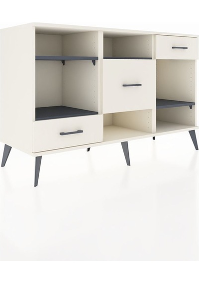 Hyperion Konsol 4 Raflı 3 Çekmeceli 132x44x83 Aytaşı-antrasit/aytaşı Antrasit/aytaşı Hyperion Konsol 4 Raflı 3 Çekmeceli 132x44x83 Aytaşı-antrasit/aytaşı Antrasit/aytaşı