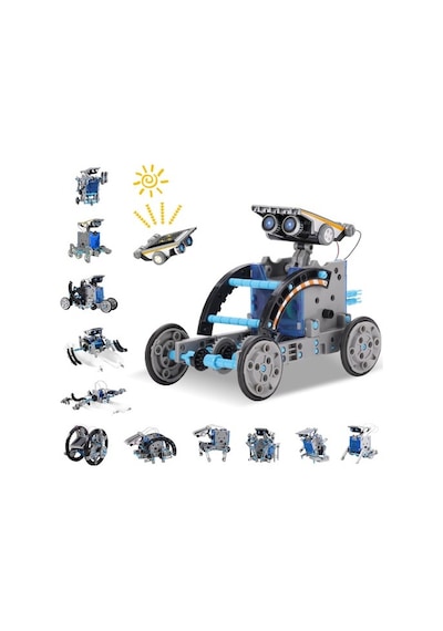 Acelife Acelıfe Çocuklar Için Güneş Enerjili Robot Oyuncak, 12'si 1 Arada Stem Kit, Kendin Yap Inşaat Beceri Oyuncakları