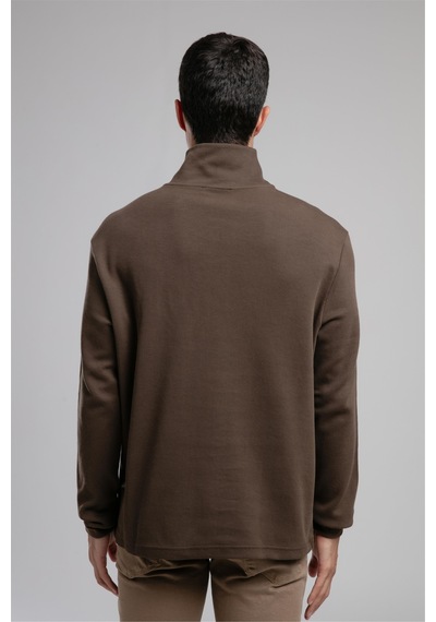 Lee Cooper Desona Erkek Dik Yaka Sweatshirt Yeşil-21016 Haki
