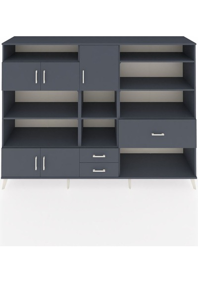 Hyperion Dolap 13 Raflı 3 Çekmeceli 5 Kapaklı 220x44x163 Antrasit Antrasit-antrasit Hyperion Dolap 13 Raflı 3 Çekmeceli 5 Kapaklı 220x44x163 Antrasit Antrasit-antrasit
