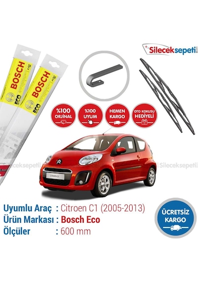 Bosch Eco Citroen C1 Silecek Takımı (2005-2013)