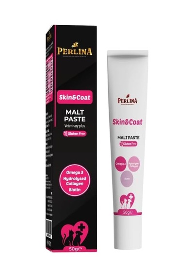 Kediler İçin Cilt Ve Tüy Sağlığı Glutensiz Malt Macunu, Somon Yağı, Kolajen, Vitamin Ve Mineral Takviyeli, 50 Gr