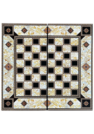 Marble Mermer Desenli Kaplama Tavla Orta Boy 44 X 44 Cm