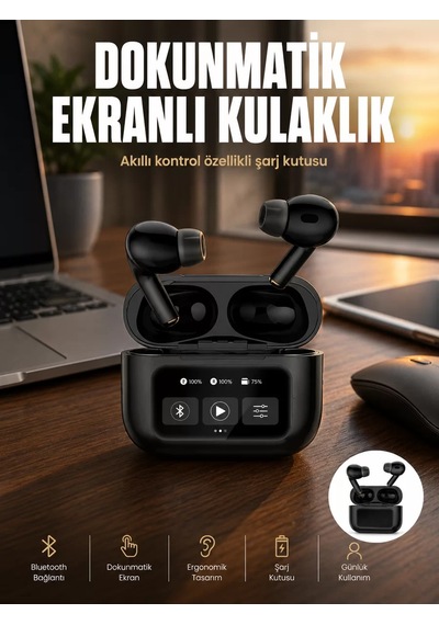 Yeni Nesil Pro Ekranlı Bluetooth Kulaklık 5.0 Bluetooth Yeni Nesil Mh-hs7667-8995