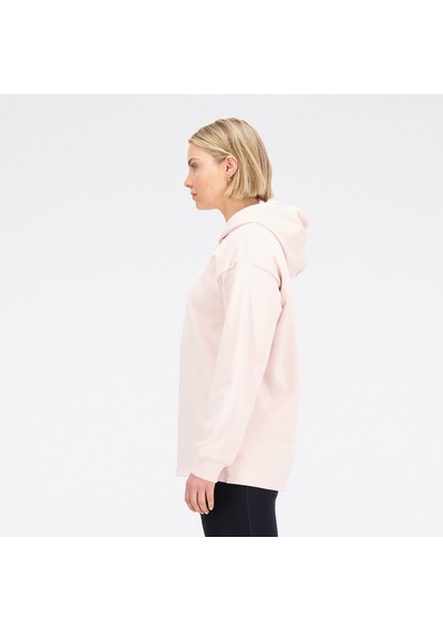 New Balance Athletics Linear Kadın Pembe Hoodie Düz Wt33555-ouk Pembe