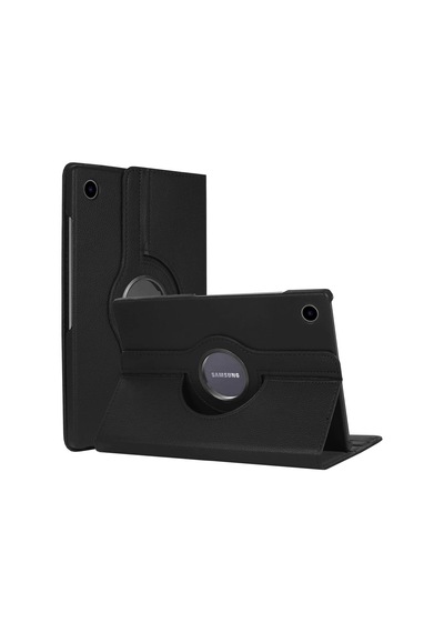 Samsung Galaxy Tab A8 X200 İçin Kılıf 360 Rotating Stand Deri Siyah Galaxy Tab A8 X200 İle Uyumlu Kılıf - Siyah