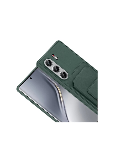Tecno Camon 40 Pro Kılıf Deri Dokulu Ve Kartlıklı Bikart Tpu Premium Kapak Lacivert