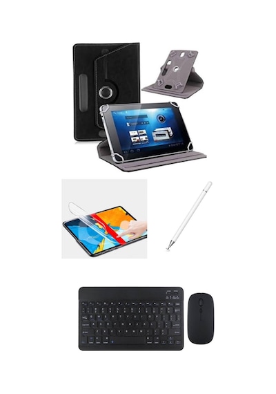 Apple Uyumlu iPad Air 5. Nesil 2022 10.9 4in1 Set Klavye Mouse Kılıf Kalem Ekran Koruyucu