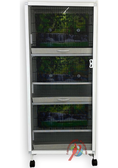 İstanbul Kafes Model 3 Pvc Kuş Dolabı