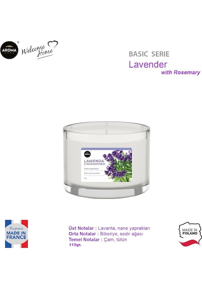 Aroma Basic Line Kokulu Mum Lavender With Rosemary 115 G