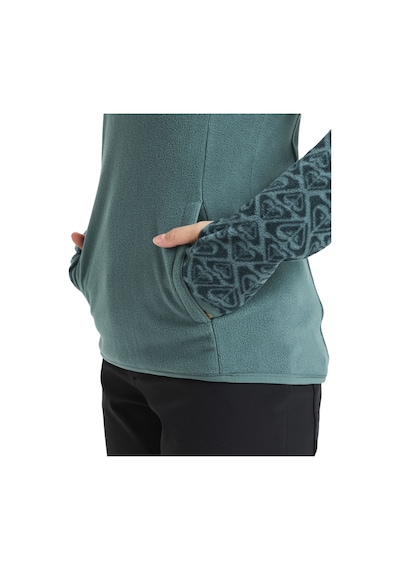 Roxy Kadın Polar Sayna Half Zip Yeşil Renkli Renkli Çok Renkli