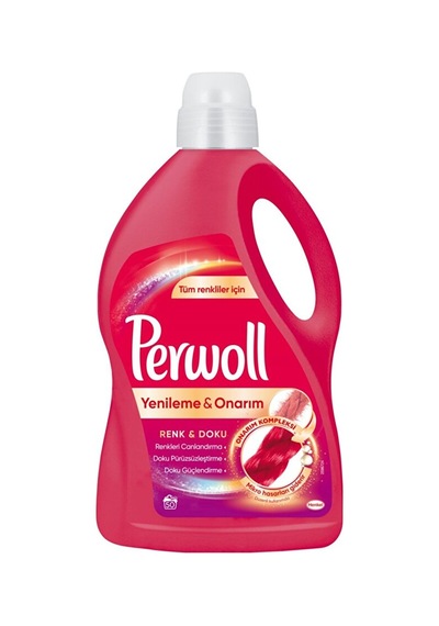 Perwoll Hassas Bakım Sıvı Çamaşır Deterjanı Renkli Yenileme 6 X 2 2950 ML