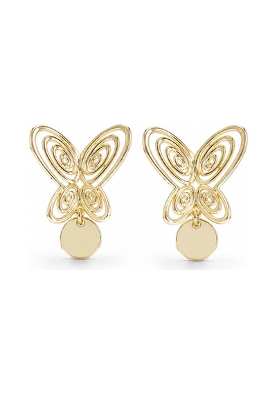 Füsun Küpesi Model Gold Renk Kelebek Model Pirinç Kadın Küpe Altın