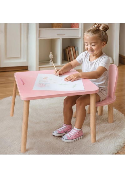 Bee Smart Pembe Naturel 1 Sandalyeli Set - Standart Diğer