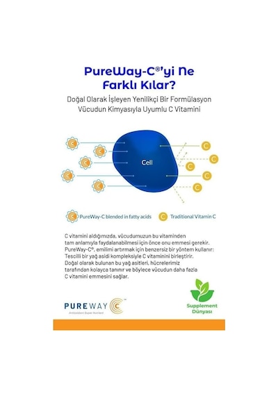 Maskül Pureway C Vitamini Gıda Takviyesi 30 Kapsül
