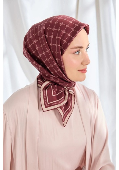 Silk Home %100 Twill İpek Eşarp S539 Bordo