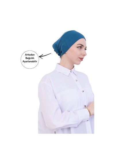 Modish Group Kadın Tesettür Bone Bağcıklı Dikişsiz Penye 4 Parça Set Bordo, Sarı, Zümrüt, Turkuaz