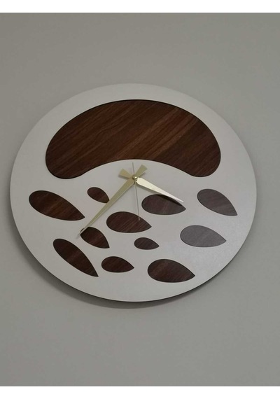 Nova Model Duvar Saati 50 X 50 Cm - Duvar Dekorasyon Ürünleri Beyaz Ceviz