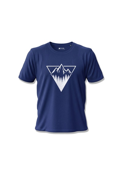 North Whiskers Dağ Ve Orman Temalı T-shirt - %100 Pamuk Lacivert - 874909212 Lacivert - 874909212 Lacivert