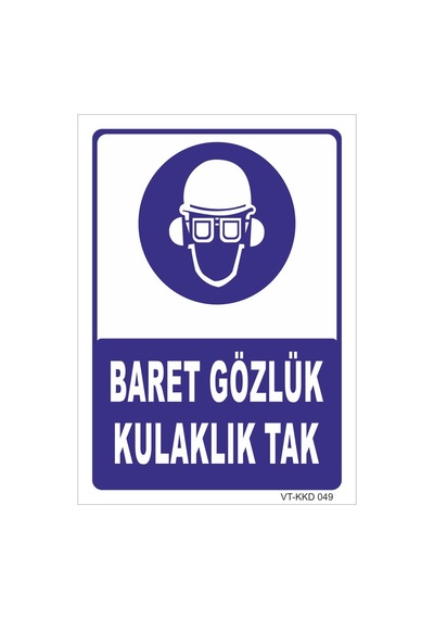 Baret Gözlük Kulaklık Tak - Isg Levhası
