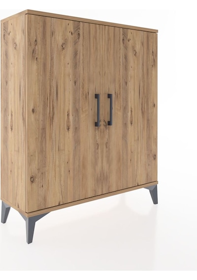 Arges Şifonyer Tek Raflı 2 Kapaklı 88x30x106 Çam-çam Çam