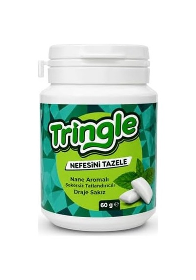 Tringle Nane Aromalı Draje Sakız60 G Şekersiz Tatlandırıcılı Sakız Ferah Nane Aromalı Pratik Draje Sakız Günlük Kullanıma Uygun