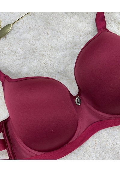 Le Jardin Marilyn Soft Cup Balenli Desteksiz Büyük Beden Sütyen - Bordo