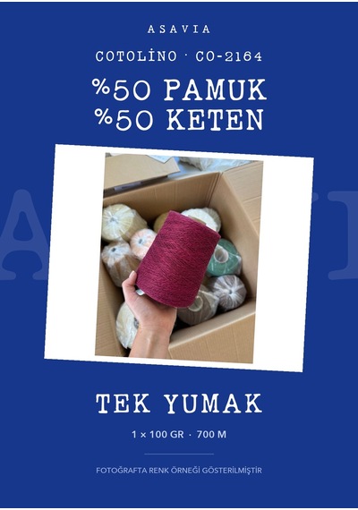 Lana Gatto Cotolino Örgü İpi %50 Pamuk %50 Keten 100 Gr 700 M Co-2164