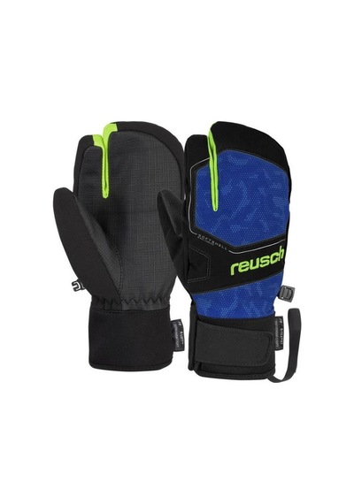 Reusch Torby R-Tex Xt Çocuk Üç Parmak Kayak Eldiveni Mavi/Yeşil