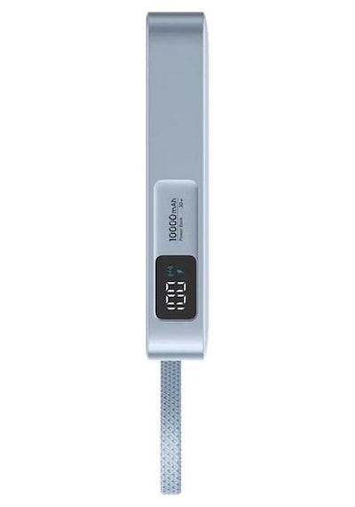 Ugreen Magflow 10.000 Mah 25w Qi2 Magnetik Wireless Usb-c Dahili Kablolu Hızlı Şarj Powerbank, 65958b Mavi