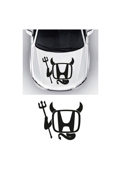 Honda Şeytan Sticker, Honda Sticker, Oto Sticker 25x23 Cm