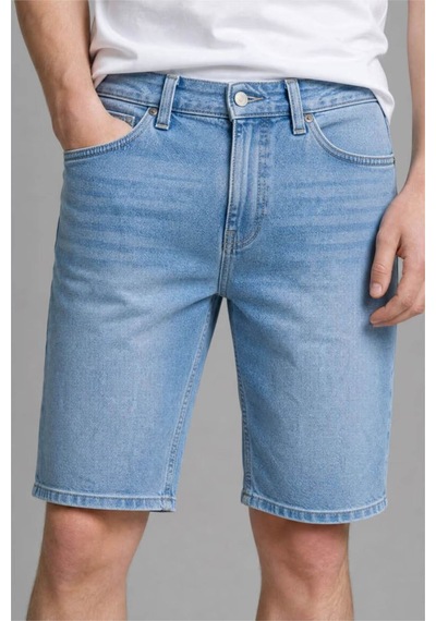 Defacto Regular Fıt Jean Bermuda Şort G8666ax26smnm39 Mavi-nm39