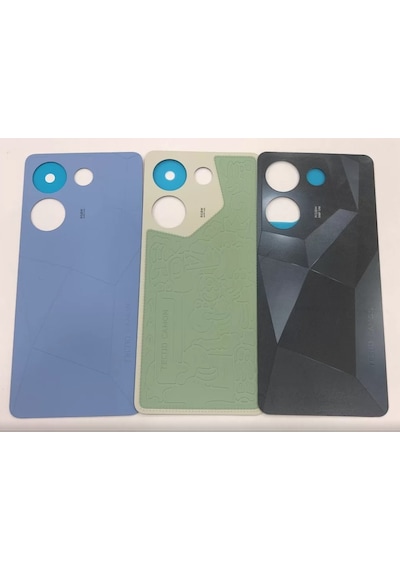 Tecno Camon 20 Ck6n Arka Kapak Pil Kapağı Siyah Siyah