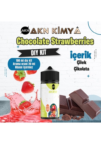 Chocolate Strawberries Dıy Kit Çilek Çikolata Gıda Aroması %20 Oranda Aroma İçerir Hazır Değildir 100 Ml