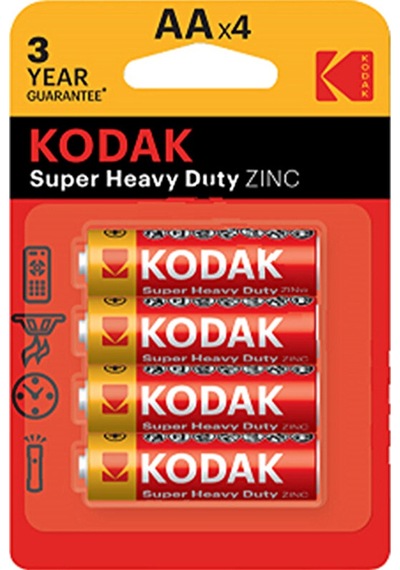 Kodak Çinko Karbon Kalem Pil 4'lü