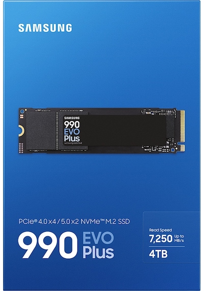 Samsung 990 EVO Plus MZ-V9S4T0BW 4 TB 7250/6300 MB/S PCIe M.2 NVMe SSD