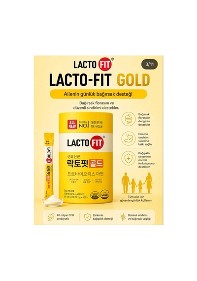 Lacto-fit Gold Probiyotik Ve Çinko İçeren Takviye Edici Gıda 50 Saşe 100 G