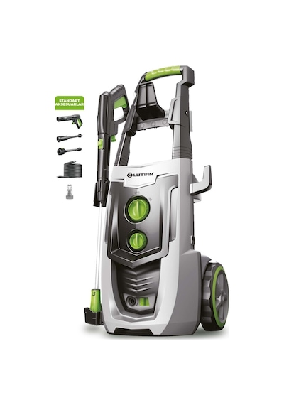 Yüksek Basınclı Yıkama Makinası Kömürsüz İndiksiyon Motor 2500 Watt 195 Bar Lutian