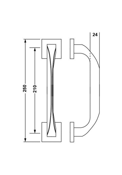 Hafele Çekme Kol Leo 250mm Antrasit