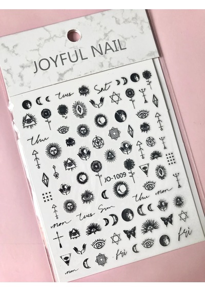 Gotik Dizayn Tırnak Sticker Tırnak Etiketi Nail Art Jo-1009