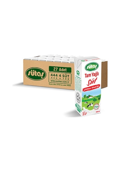 Tam Yağlı Süt 200 Ml 27 Adet