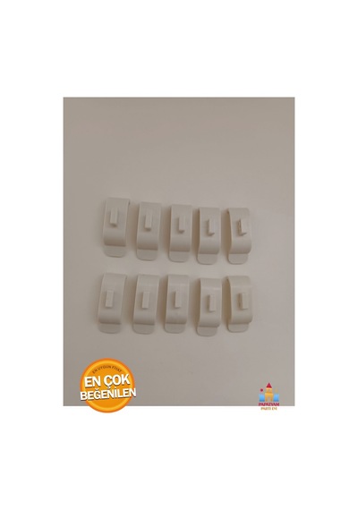 Stor Zebra Perde Dar Kasa 3.5 Cm Pratik Kornişe Takma Aparatı Plastik Montaj Aparatı 10 Adet Bej