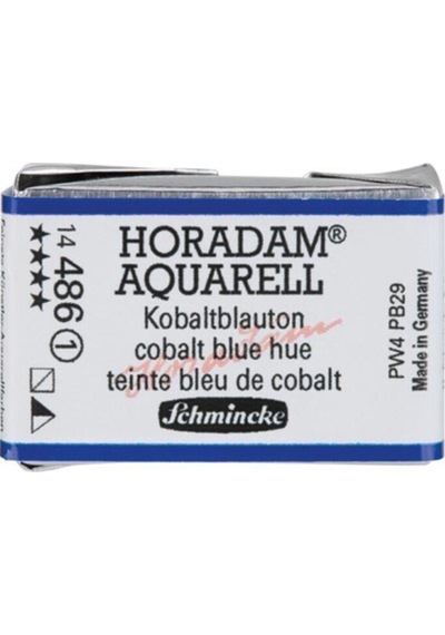 Schmincke : Horadam Aquarell Artist Sulu Boya : Tam Tablet : Seri 1 486 Cobalt Blue Hue