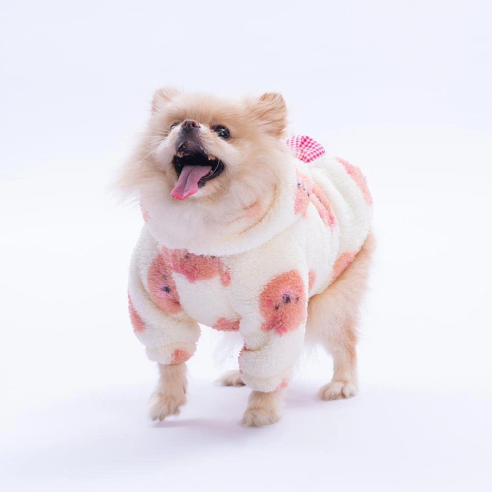 Somon Sapporobear Hoodie Ayı Desenli Kulaklı Peluş Köpek Kıyafeti Kedi Kıyafeti Köpek Sweati