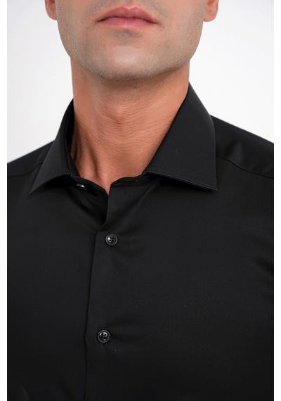 Efor Slim Fit %100 Pamuk Non Iron Kumaş Klasik Siyah Gömlek Gk 734 Siyah Efor Slim Fit %100 Pamuk Non Iron Kumaş Klasik Siyah Gömlek Gk 734 Siyah