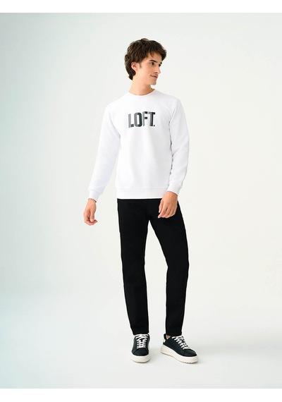 Loft Beyaz Erkek Sweatshirt Lf2037363 Beyaz