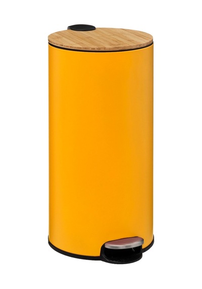 5five Çöp Kovaları Simply Smart Bambou 30 Lt Metal Sarı