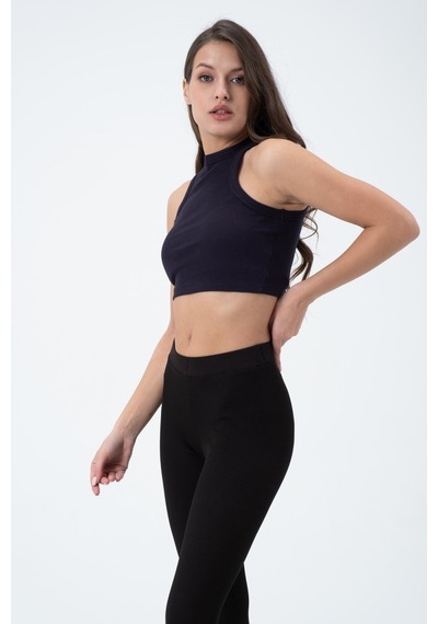Quhox Kadın Kaşkorse Crop Atlet Lacivert