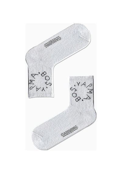 Carnaval Socks 7'li Yazılı Desenli Renkli Spor Çorap Set Çok Renkli