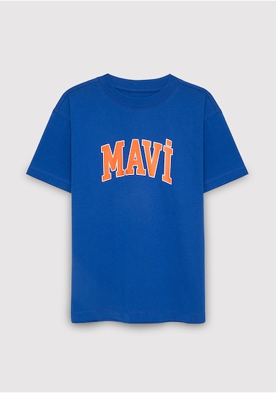 Mavi - Mavi Logo Baskılı Mavi Tişört 6610418-70907